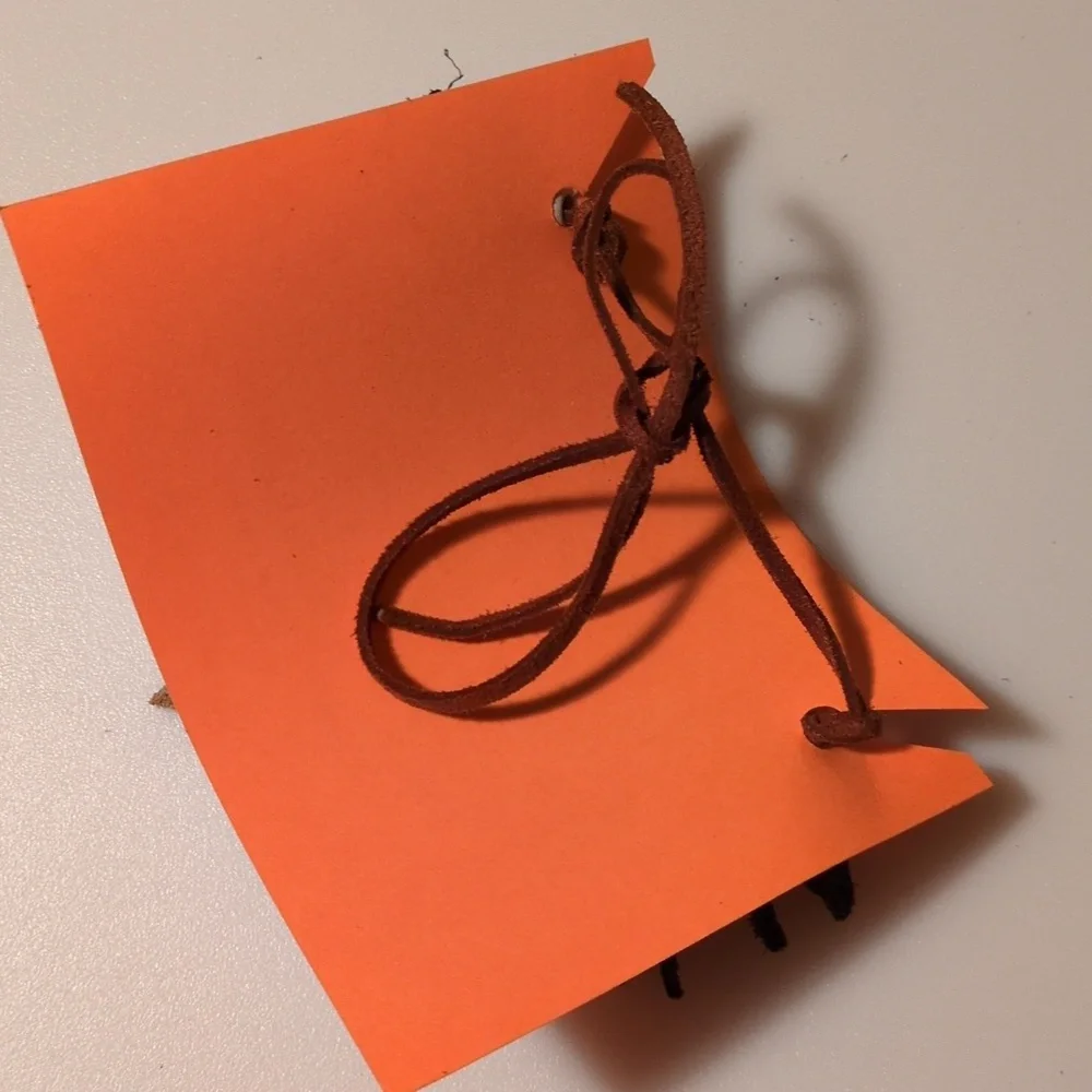 Handmade Genuine Leather Natural Wood Necklace Choker Bracelet Black #09 - Picture 4 of 11